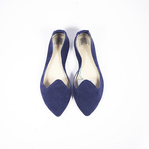 Zapatos Mocasines mujer en azul marino italiano cuero suave - Etsy España