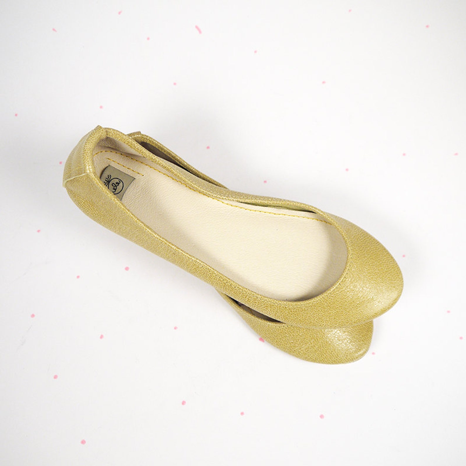 leather shoes. ballet flats. leather ballet flats. yellow shoes. wedding shoes. bridal shoes. gift for her. personalized gift. h