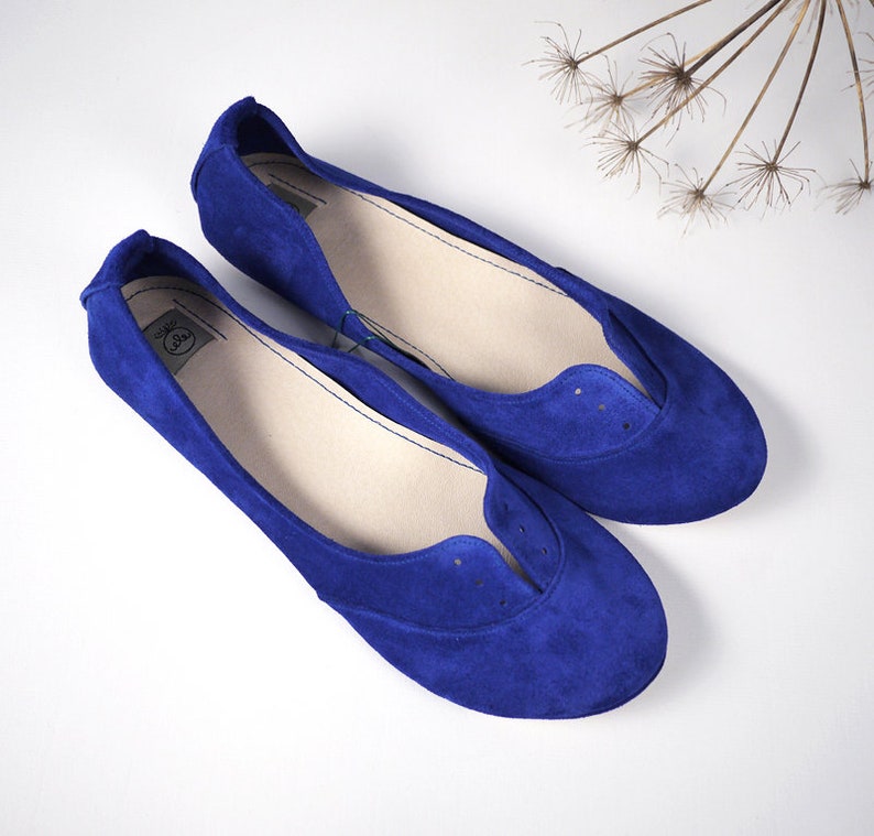 Womens Oxfords Shoes in Royal Blue Soft Italian Leather Etsy