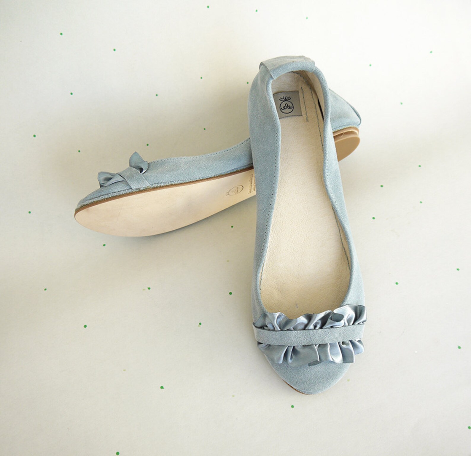 bridal shoes. wedding ballet flats with satin ribbon. bride low heel. pointe shoes. serenity leather flats. ruffle shoes. brides