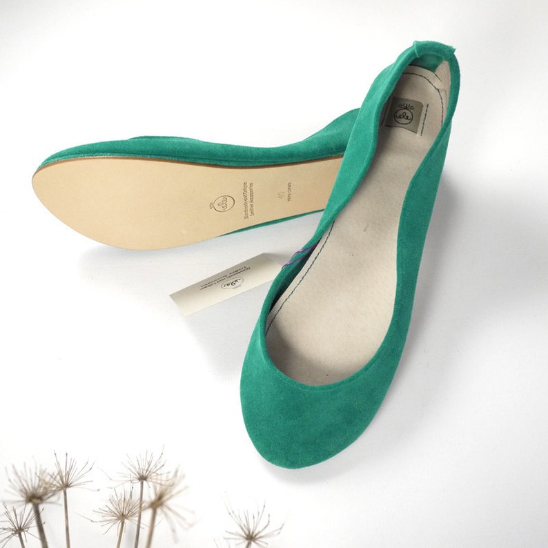 apple green ballet flats