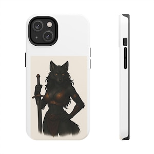Fierce Wolf Warrior Phone Case - Gifts for Her, Warrior phone case