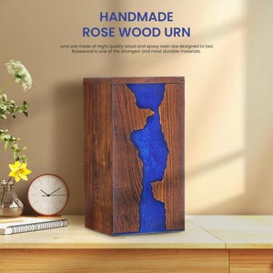 Personalized Rosewood Cremation Urn: Handcrafted Memorial Box
