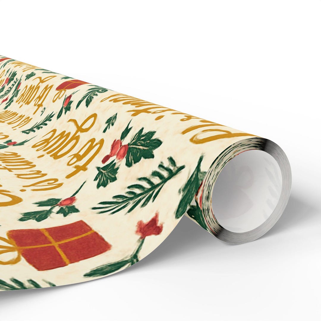 Festive Holiday Wrapping Paper: Christmas Gift, Birthday Present - Etsy