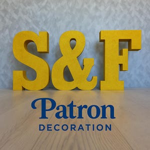 Letras gigantes 3D: iniciales grandes independientes, monogramas, marquesinas, bases de mesa y letras brillantes para eventos - Decoraciones