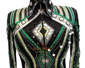 Western Custom Rodeo Queen, Showmanship, Horsemanship, Western Pleasure Show Shirt & Women Rail Jacket