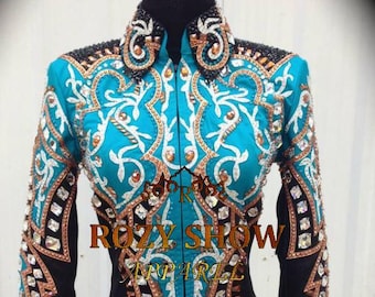 Western Custom Rodeo Queen, Showmanship, Horsemanship, Western Pleasure Show Shirt & Women Rail Jacket