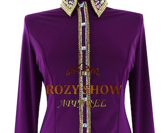 Custom Western Showmanship Jacket: Ultrasuede Rodeo Queen Show Shirt