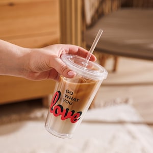 Clear Double-Wall Tumbler 16oz – Fun & Reusable Summer Drinkware
