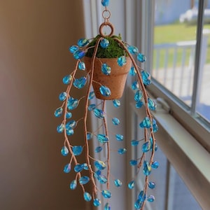 Untötbare Pflanzen, Perlen Sukkulenten, Pflanzen Dekor, Sun Catcher, Hängepflanze, Fensterkunst, Pflanzenkunst, Pflanzen Geschenke