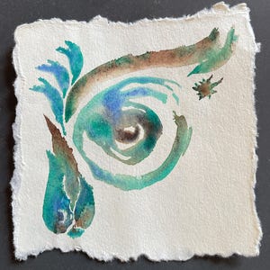 Occhio di drago – Acquerello originale e poesia