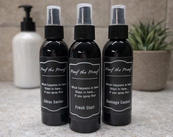 Poof the Proof Toilet Spray | Bathroom Odor Eliminator (Fresh Start, Citrus Savior, Damage Control)