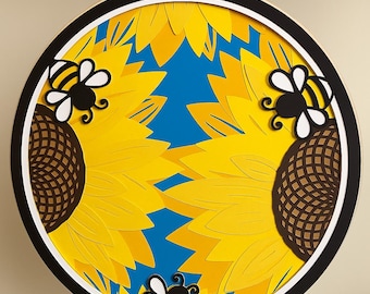 Sunflower & Bee Sign