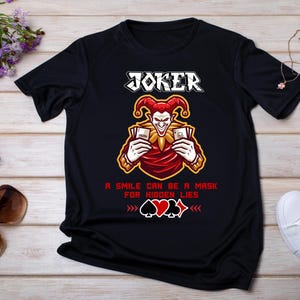 Diseño PNG de sonrisa enmascarada del Joker - Gráfico PNG de jugador de cartas de payaso malvado