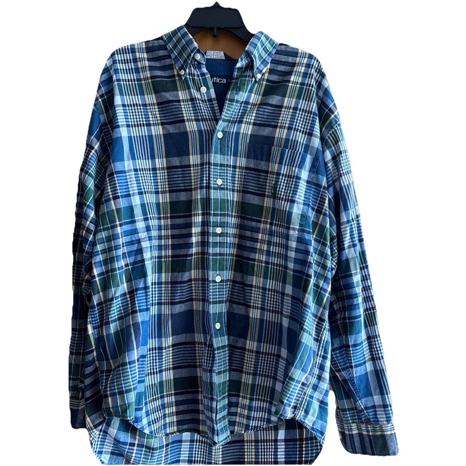 Nautica Chemise à manches courtes en lin durable pour homme