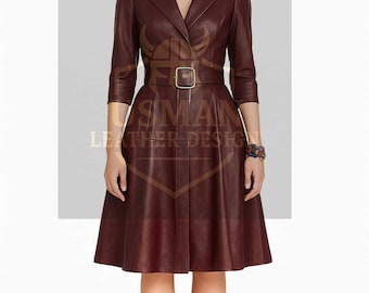 chinese dress ladies Cherry Red Strappy Women Mini Leather Dress main image 1