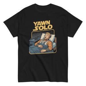 Yawn Solo Funny Star Wars Parody Shirt – Sleepy Rebel Tee, Geek Gift for Coffee Lovers & Sci-Fi Fans