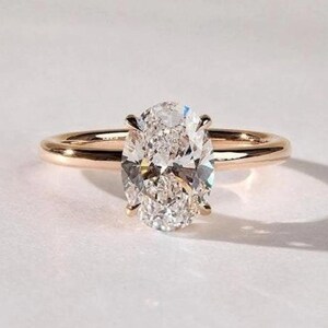 3CT Oval Cut Vintage Hidden Halo Moissanite Engagement Ring Diamond Wedding Ring Colorless Moissanite Ring Anniversary Ring for Gift For Her