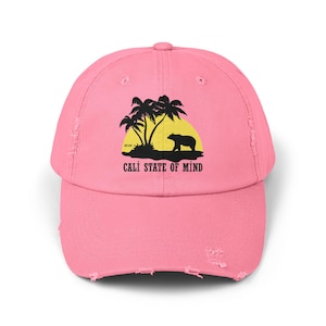 Distressed Cotton Twill Cap: California Beach Style Vintage Hat