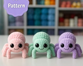 Spider Crochet Pattern, Amigurumi Spider PDF, Cute Halloween Crochet Toy Pattern, DIY Crochet Animal Tutorial