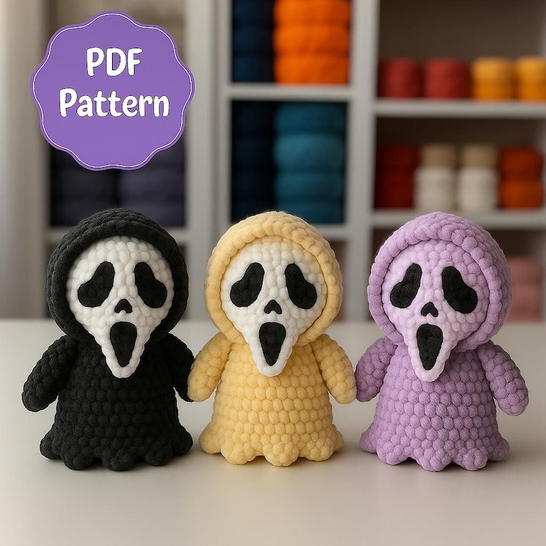 Crochet Pattern PDF Hooded Ghost Amigurumi – Plush Halloween Doll ...
