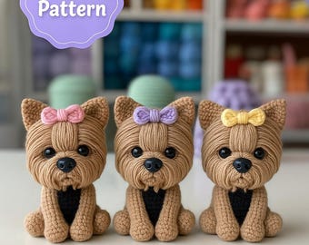 ヨークシャテリアのあみぐるみ　128 ヨークシャテリアのあみぐるみ 128 あみぐるみ