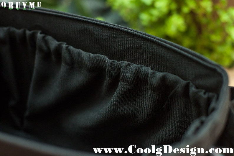 Purse organizer insert multi-pocket for handbag black Large 25x10 cm