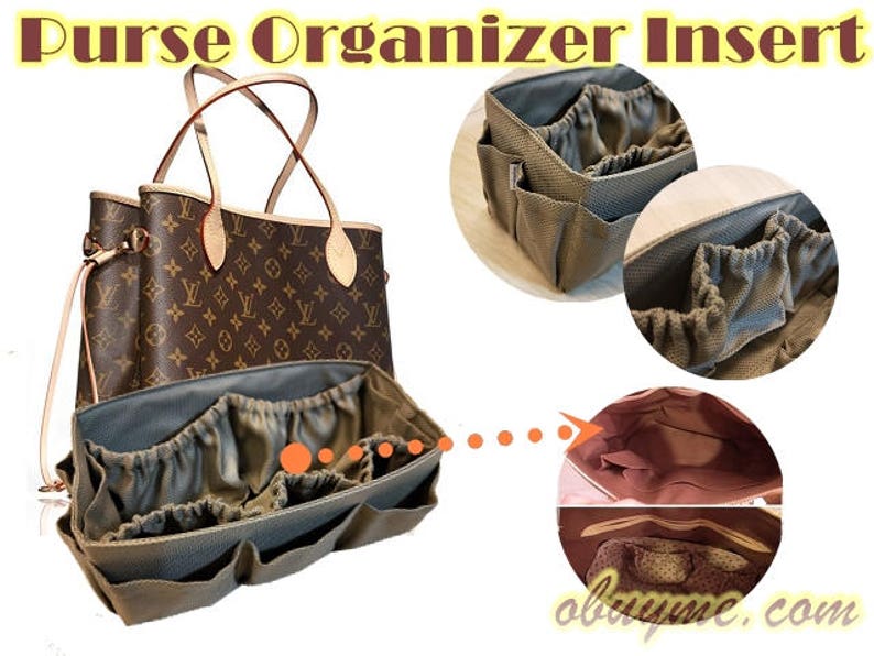 Baby Diaper bag organizer insert Large 30x12 Made to order khaki