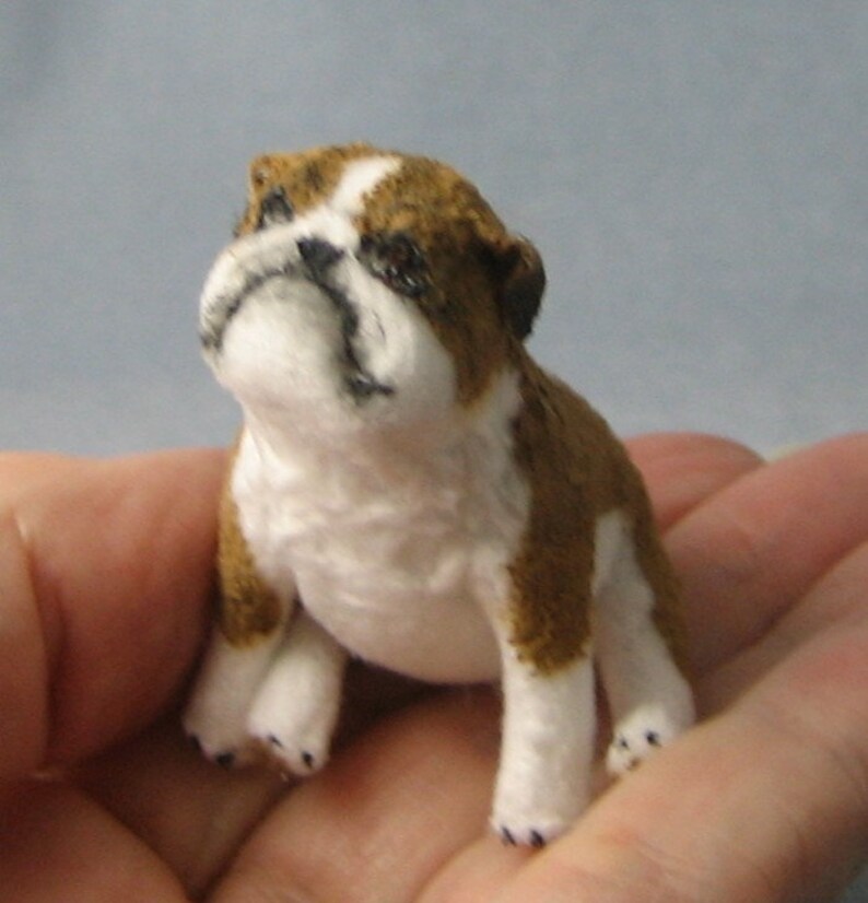 Bulldog Soft Sculpture Miniature Dog by Marie W. Evans image 4