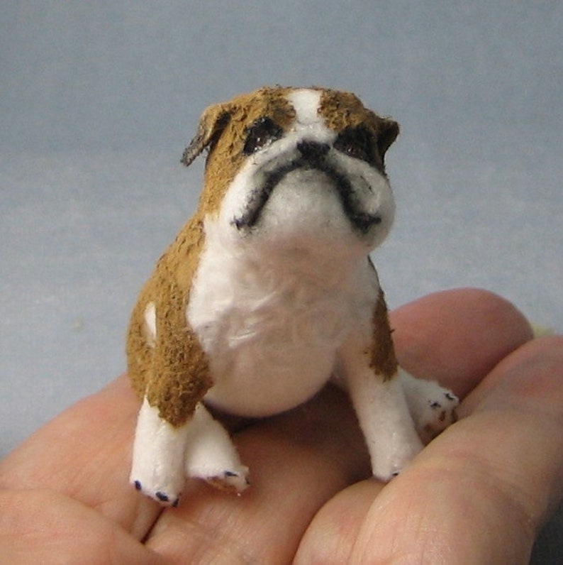 Bulldog Soft Sculpture Miniature Dog by Marie W. Evans image 3
