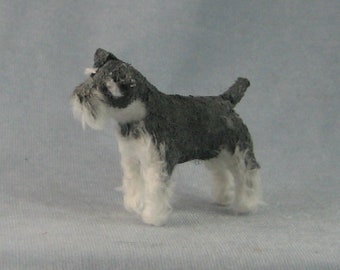 Miniature Schnauzer Soft Sculpture Miniature Dog by Marie W. Evans