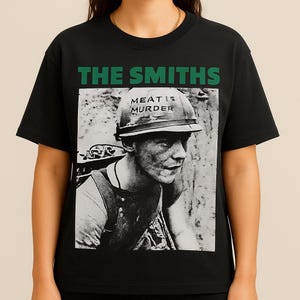 The Smiths Meat Is Murder T-Shirt Black Vintage Indie Rock Band Tee