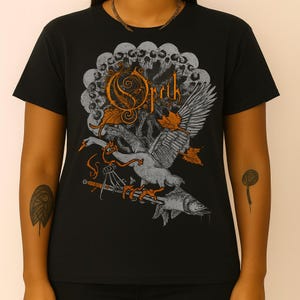 Opeth Band T-Shirt | Gothic Metal Tee | Dark Fantasy Graphic Shirt | Alternative Rock Concert Merch | Unisex Heavy Metal Streetwear