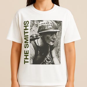 The Smiths Meat Is Murder T-Shirt White Vintage Indie Rock Band Tee