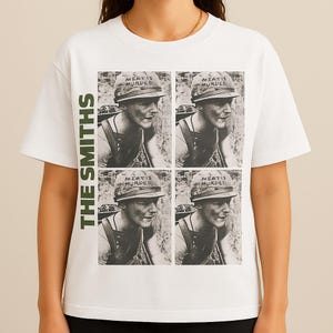 The Smiths Meat Is Murder Four Panel T-Shirt White Vintage Indie Rock Band Tee