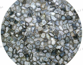 Round Agate Stone Coffee Table Top: Natural Home Decor
