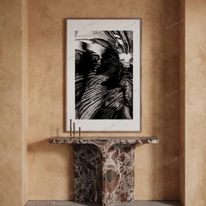 Rosso Levanto Nesting Tables | Purple Vein Stone SideTable Burgundy, Ivory Veining