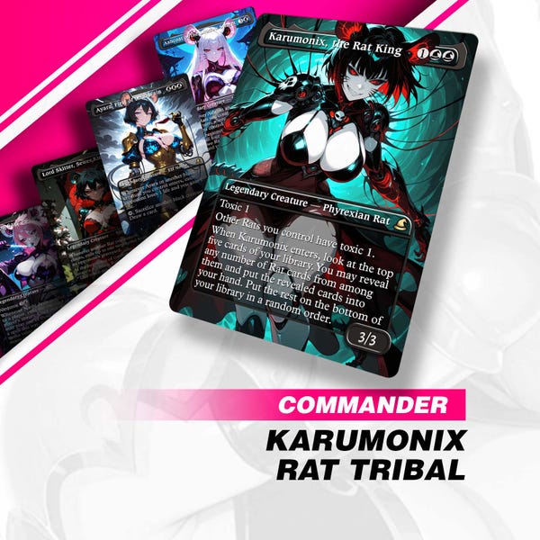 Karumonix Rat Tribal Commander Deck – Custom Anime Waifu Proxy Cards