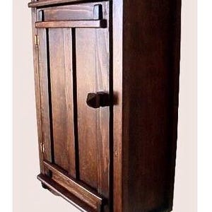 Custom Made Handcrafted Mission Southwest Victorian Original Design Wood Wall Mount Cabinet