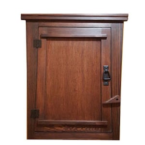 Custom Made Handcrafted Classic Mission Arts & Crafts Wood Wall Mount Cabinet 24x19x6