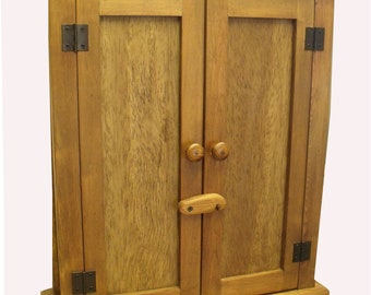 Handcrafted Rustic Cedar Wood 2 Door Wall Cabinet