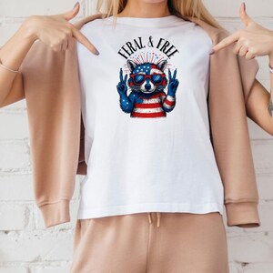 Feral Raccoon USA Shirt PNG: 4th Of July Clipart (Digital Download