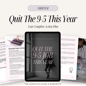 MRR Guide & Workbook: Quit 9-5 eBook with Master Resell Rights (Canva Template)