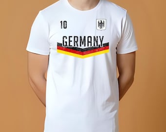 メンズ ドイツ フットボール Tシャツ、パーソナライズギフト、ドイツ フットボール Tシャツ、ユニセックス ヘビーコットン Tシャツ 32