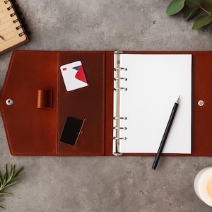 Leather journal refillable, Refillable Leather Journal, Personalized notebook cover, Leather notebook