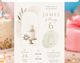 Watercolor Wedding Invitation Template | Romantic Couple Wedding Invitation Canva Printable | Editable Bride Groom Digital Floral Invite