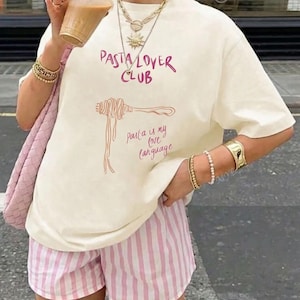 Pasta Lover Club Tee | Fork Twirling Spaghetti Illustration