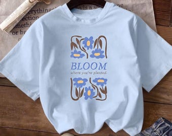 Bloom floral graphic T-Shirt | inspirational botanical design