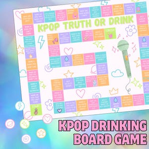 KPOP Drinking Truth or Drink Idol Group Birthday Party Board Game