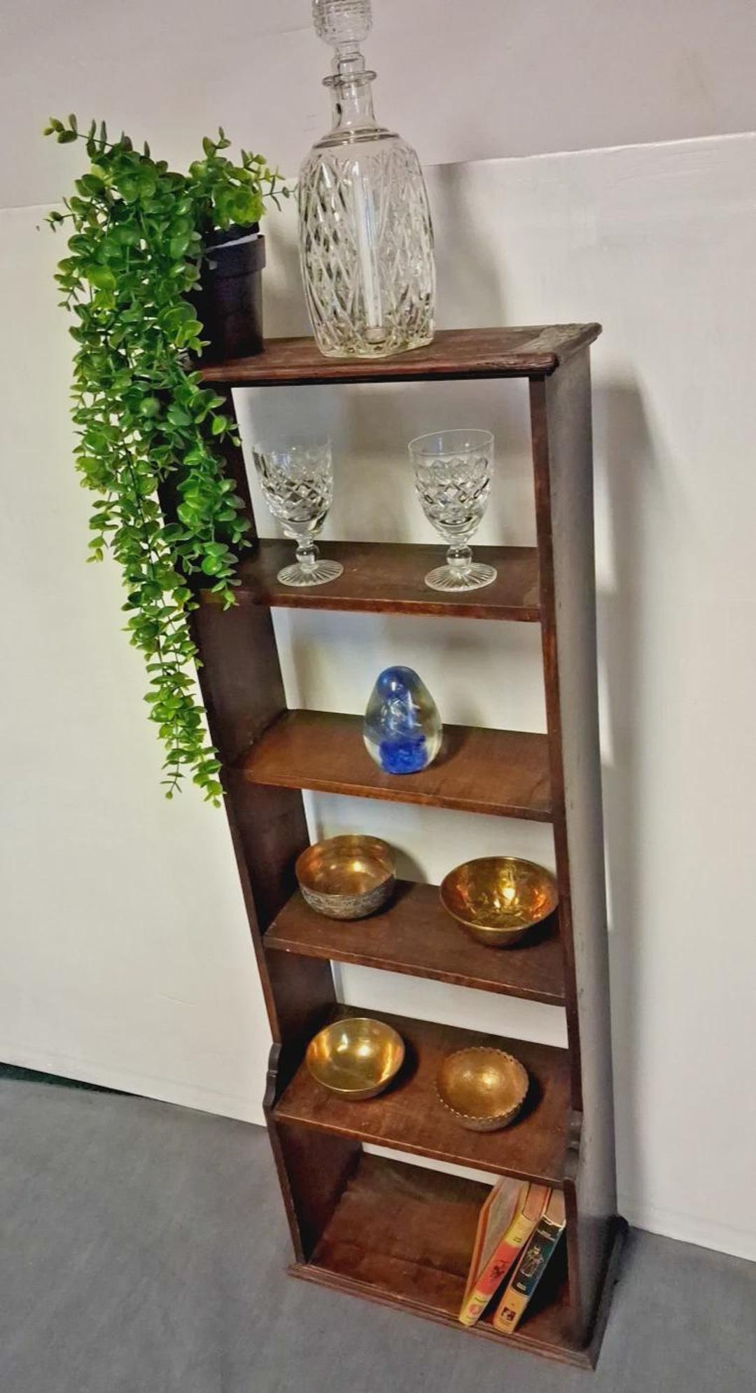 Antique Narrow Open Book Case Display Unit - Etsy UK